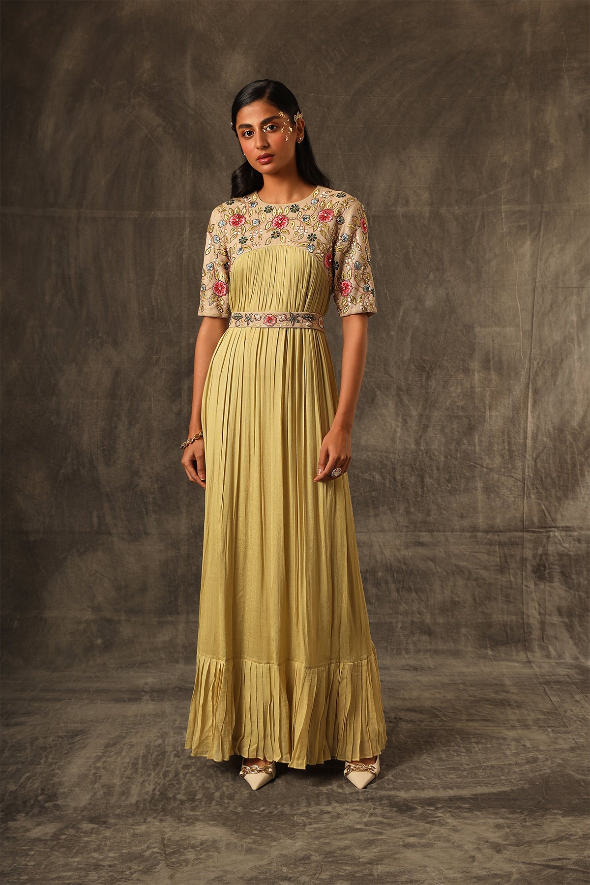 Cuey Gathered maxi dress