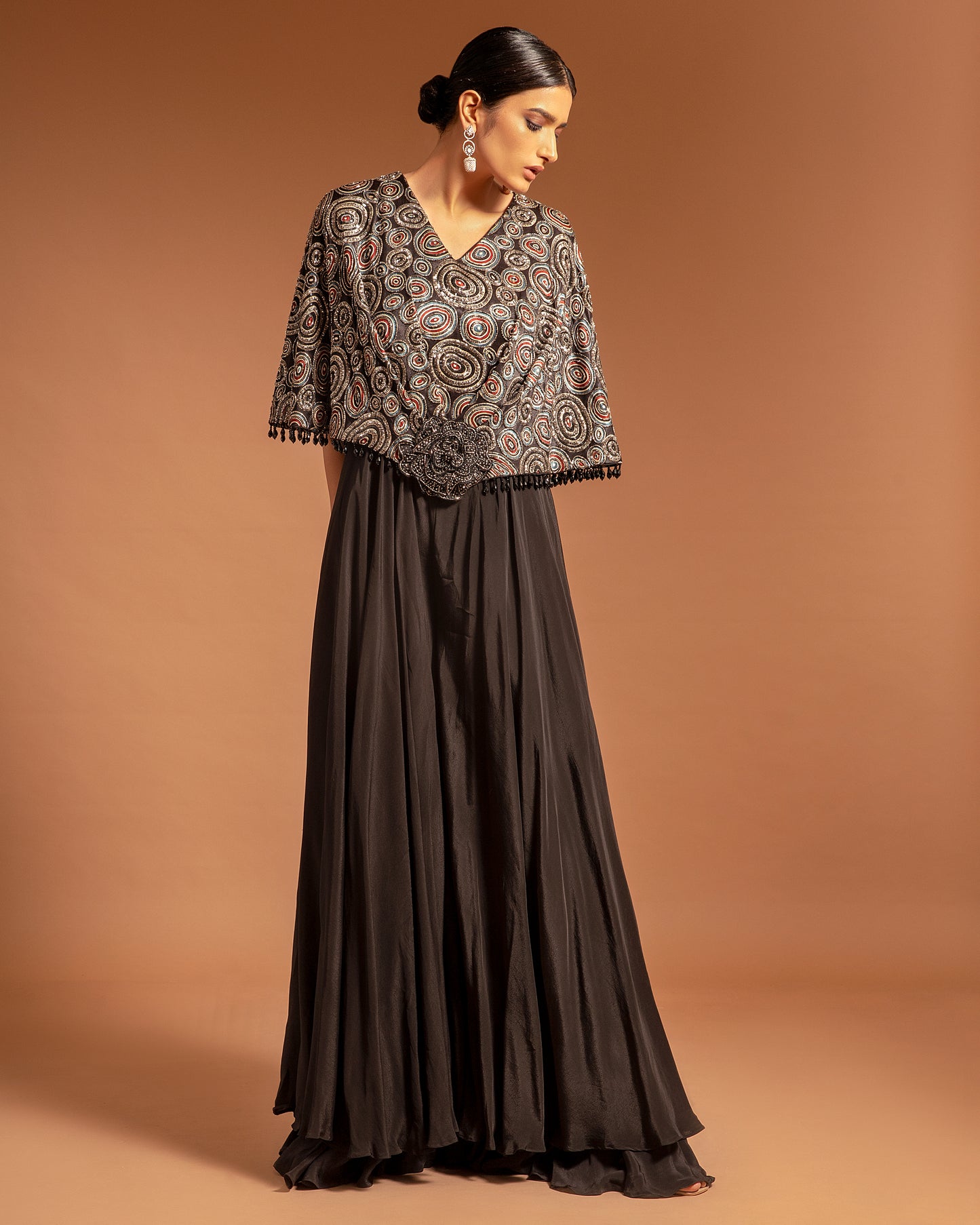 Black Ajrakh Print Jumpsuit