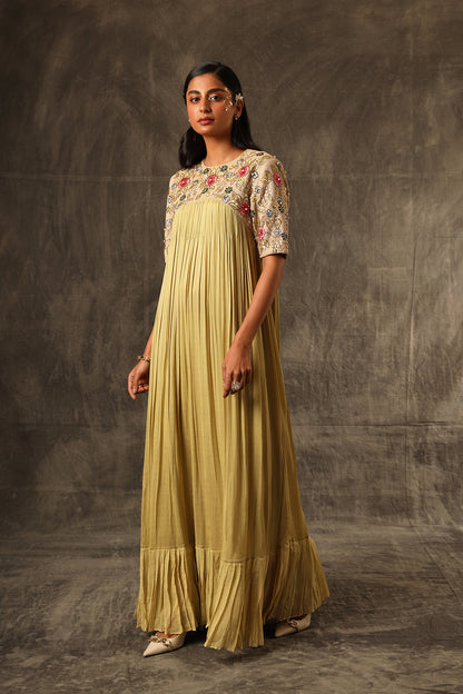 Cuey Gathered maxi dress