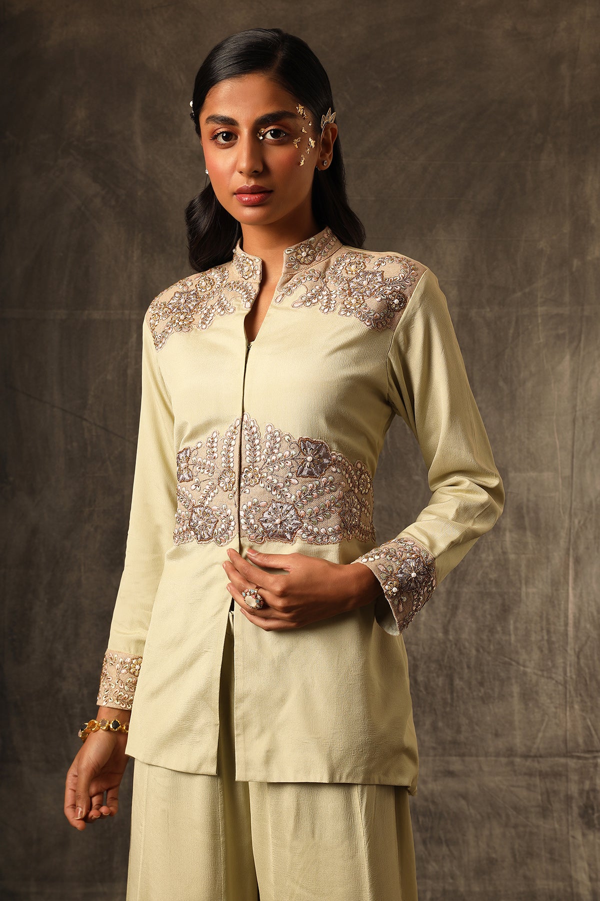 Gisela Kurti with plazzo pants