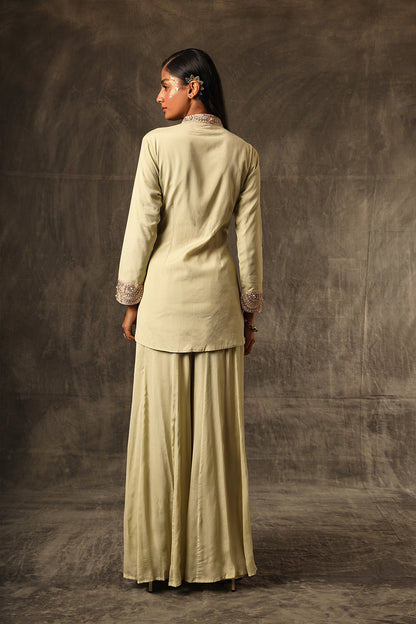 Gisela Kurti with plazzo pants