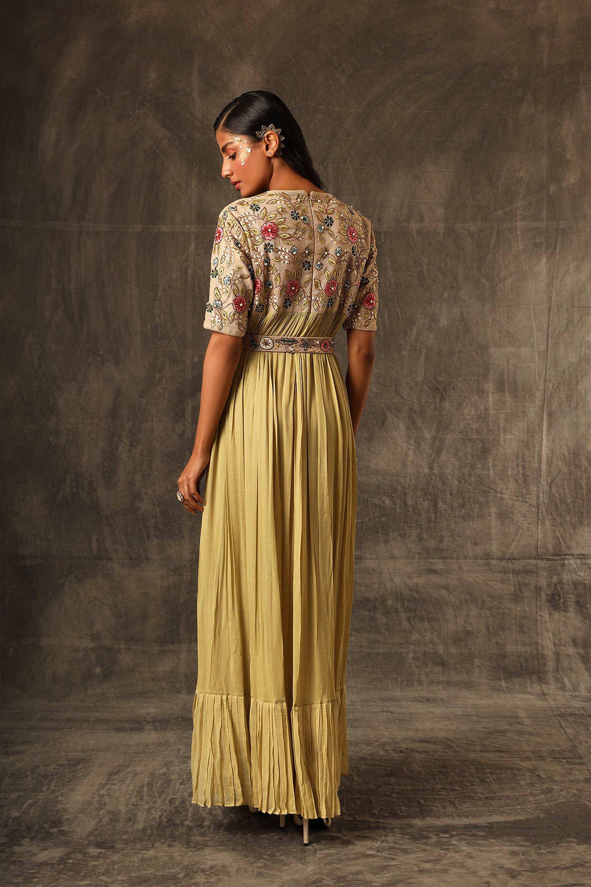 Cuey Gathered maxi dress