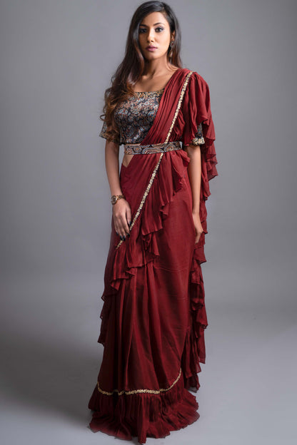 Veronica Drape Saree Set