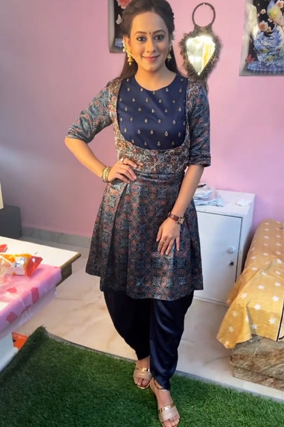 Krutika Desai in Layla Short kurti with pleated dhoti