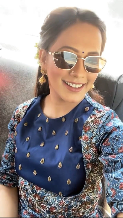 Krutika Desai in Layla Short kurti with pleated dhoti