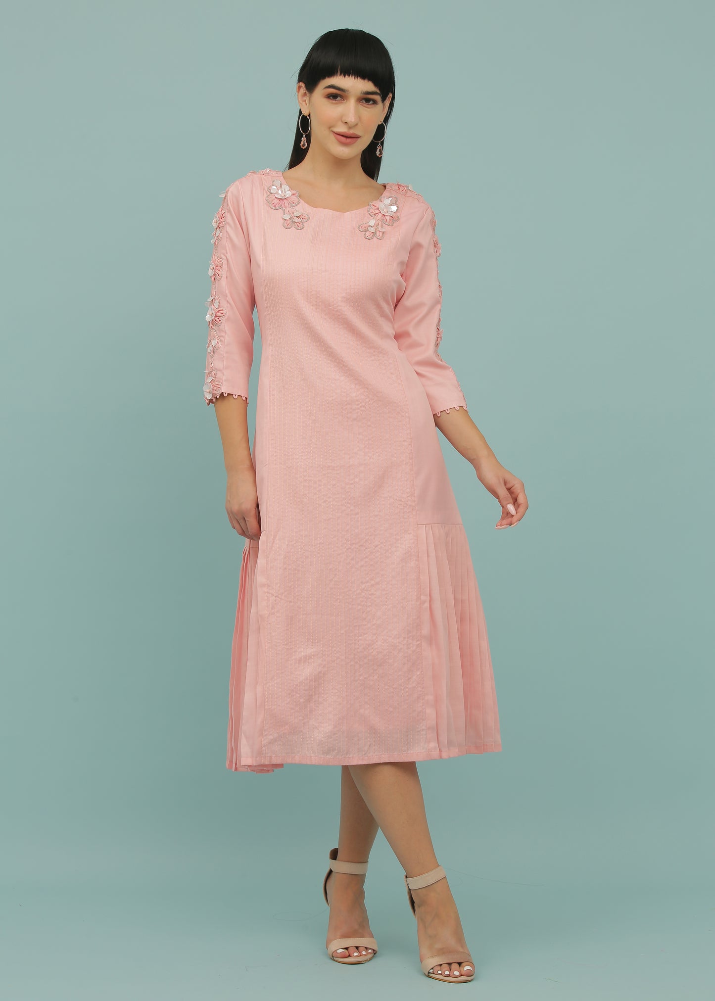 Blush Pink A-Line Dress