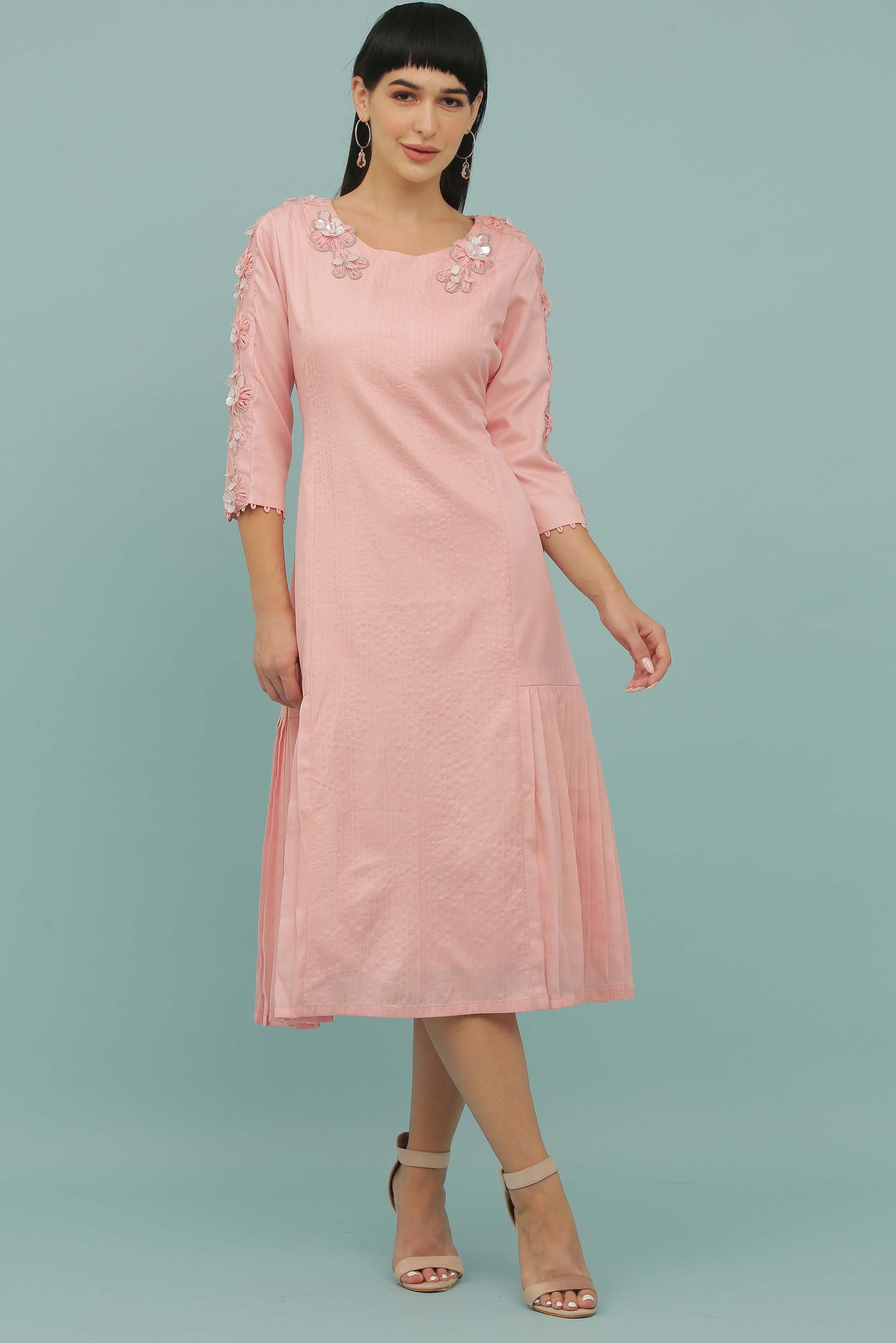 Blush Pink A-Line Dress