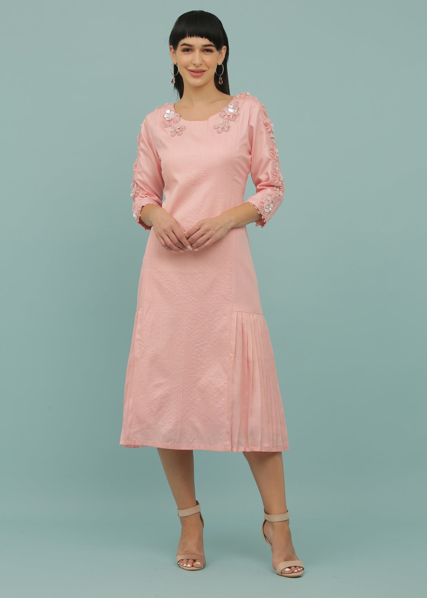 Blush Pink A-Line Dress