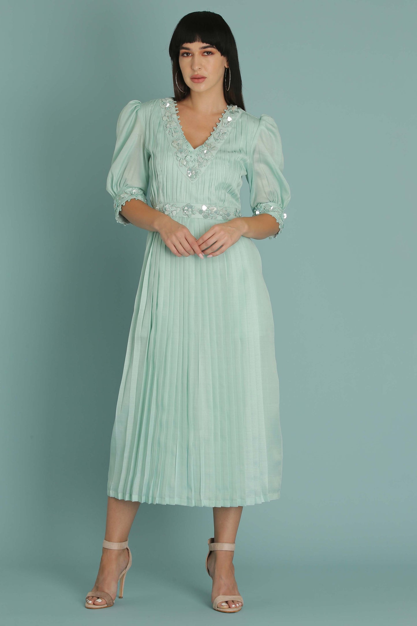 Light turquoise Blue A-Line Dress