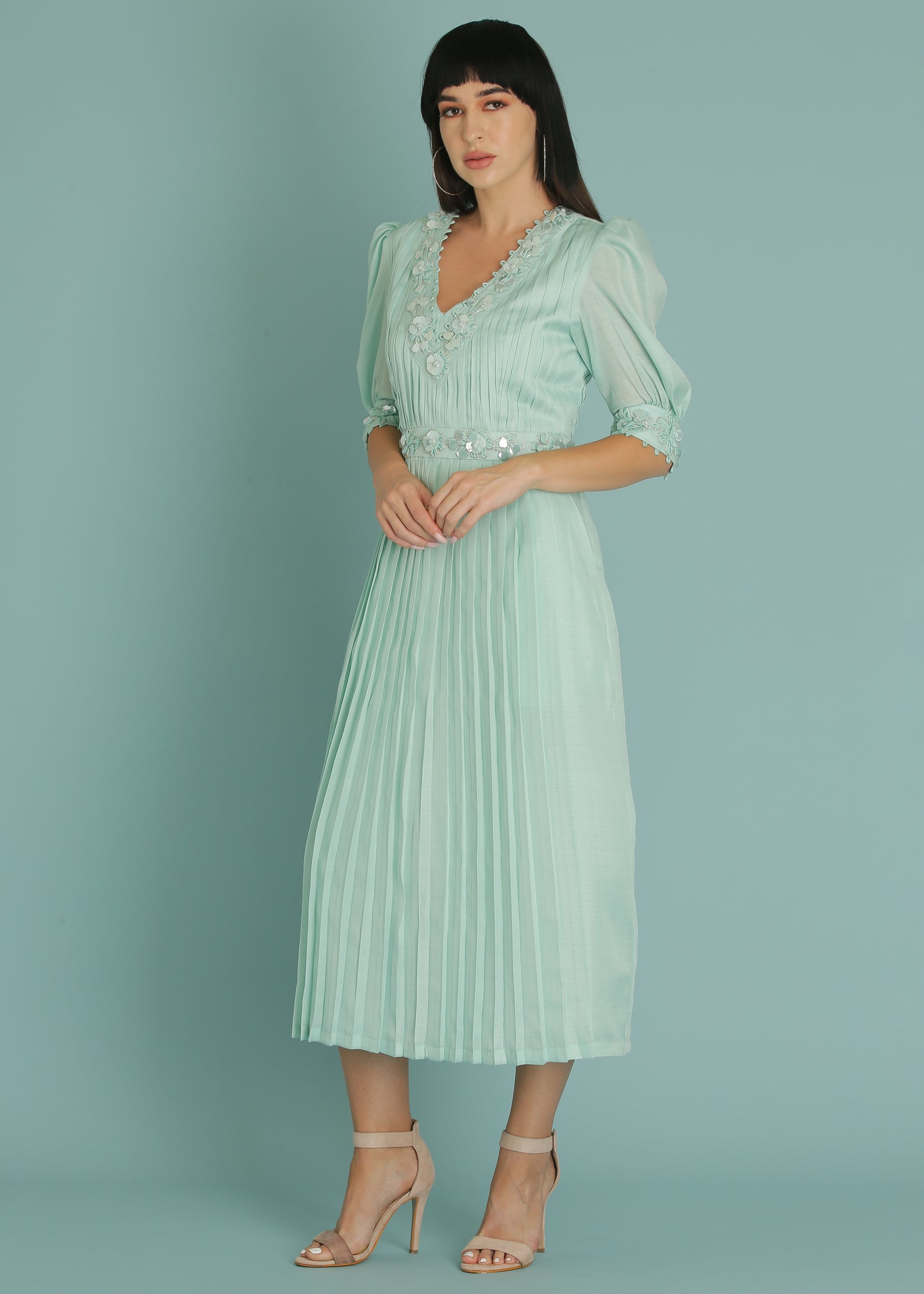 Light turquoise Blue A-Line Dress