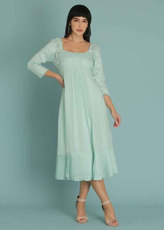 Sky Blue A-Line Dress