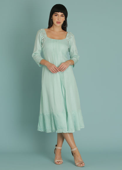 Sky Blue A-Line Dress