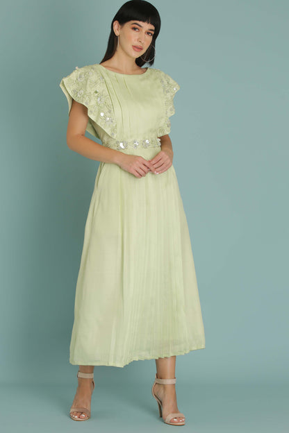 Honeydew  Green A-Line Dress