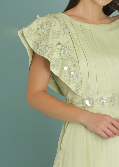 Honeydew  Green A-Line Dress