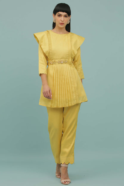 Mash Yellow Extended Sleeves Coord Set