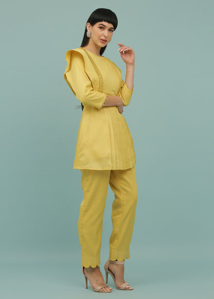 Mash Yellow Extended Sleeves Coord Set