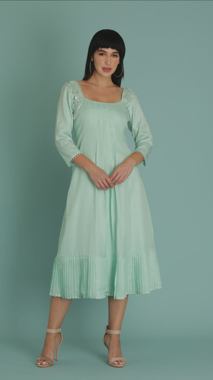 Sky Blue A-Line Dress