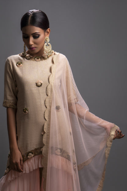 Embellished Gharara Set with Dupatta