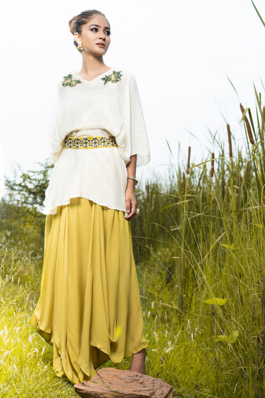 Kaftan Top, with Skirt and Worked Belt